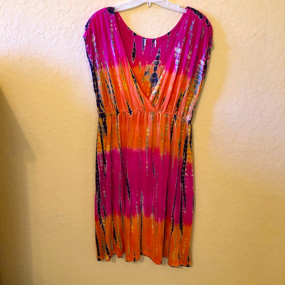 Colorful beach cover up dress